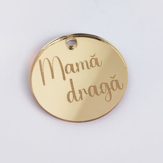 Pandantiv Circular „Mamă dragă”