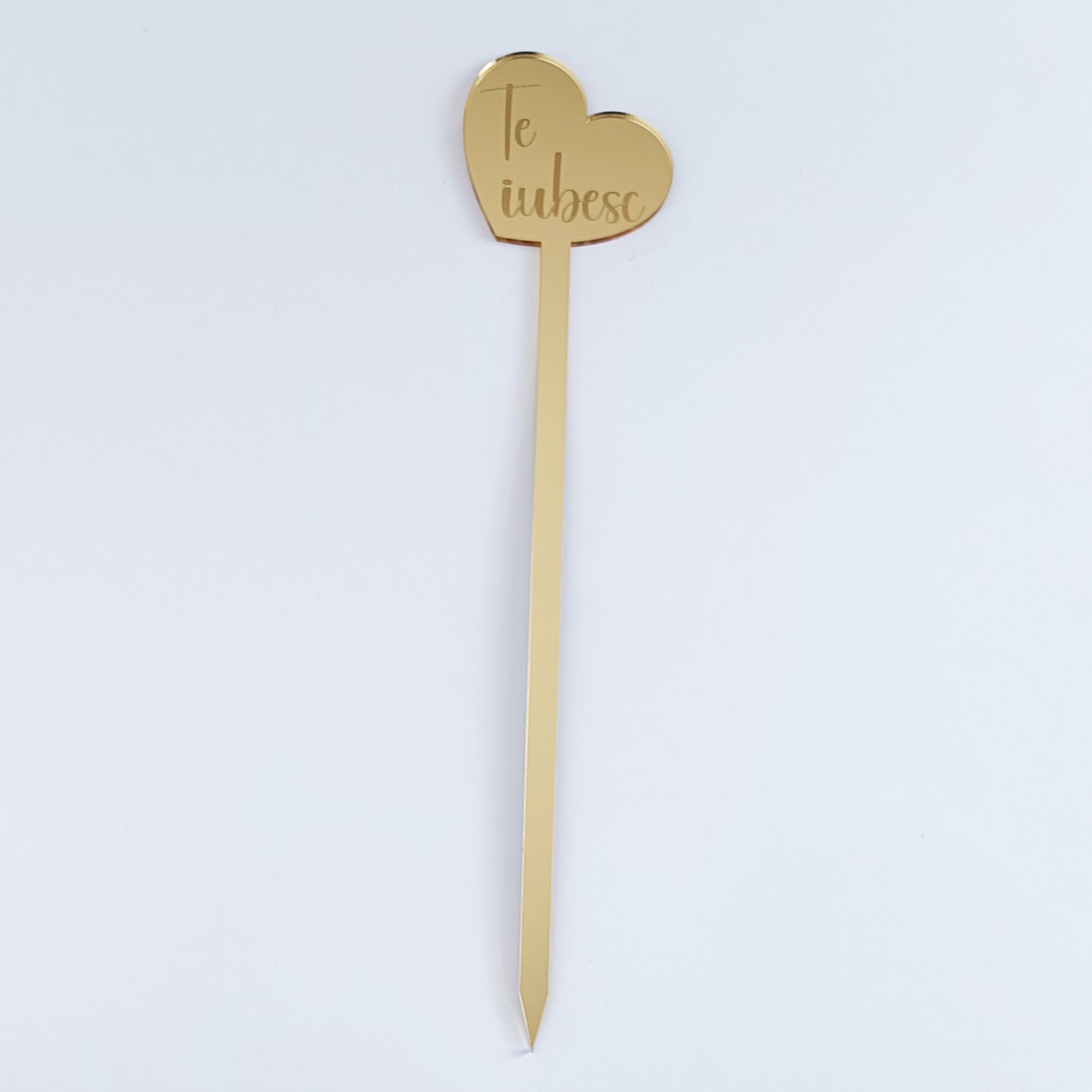 Topper Floral Inimă „Te iubesc”