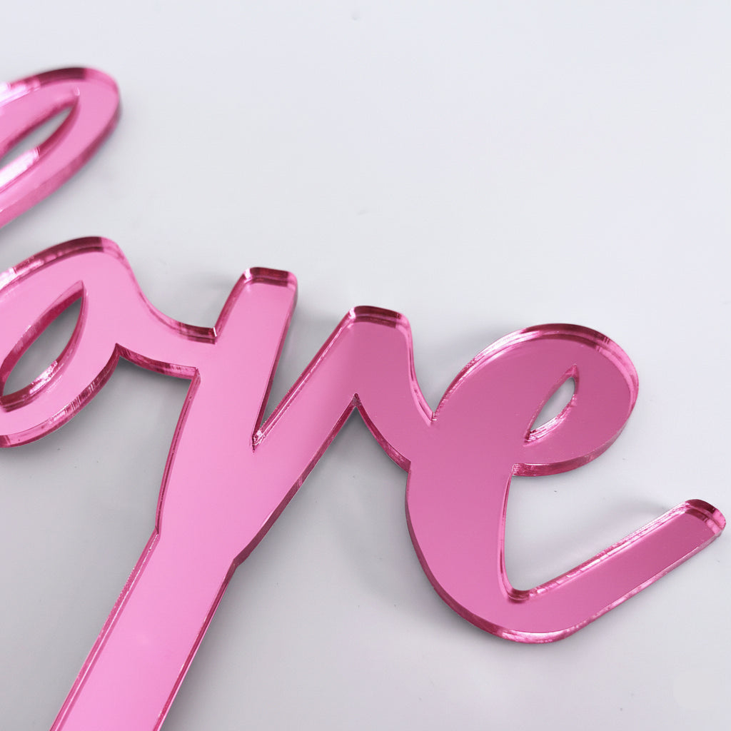 Topper Floral „Love” cu Tijă Scurtă