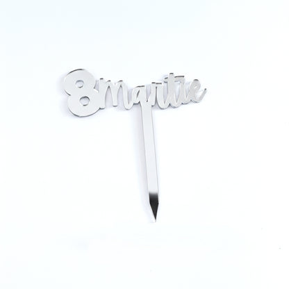 Topper Floral „8 Martie” cu Tijă Scurtă