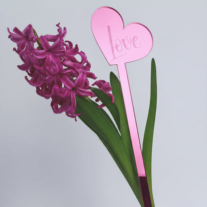 Topper Floral Inimă „Love”