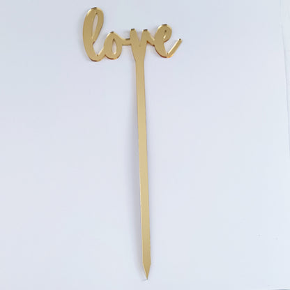Topper Floral „Love” cu Tijă Lungă