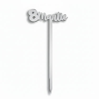 Topper Floral „8 Martie” cu Tijă Lungă