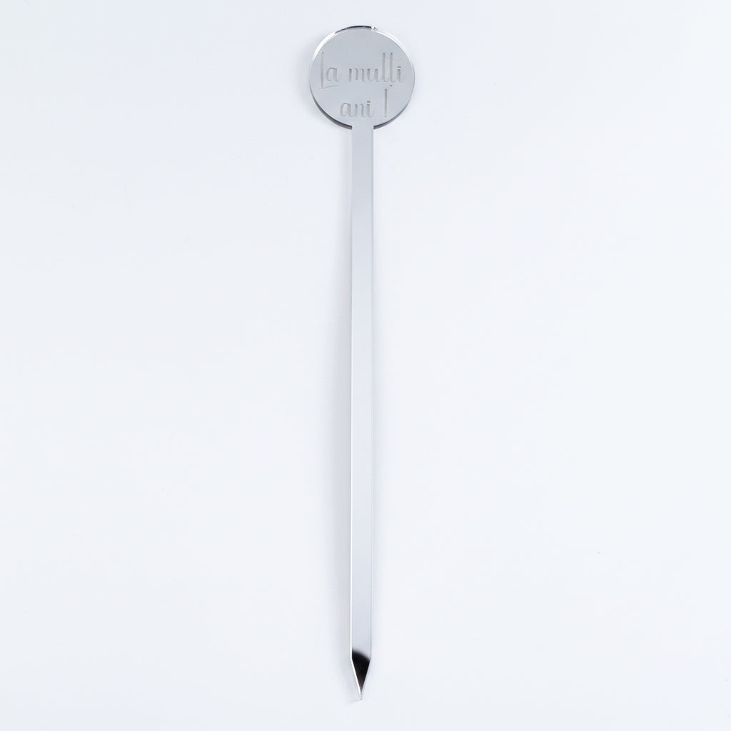 Topper Floral „La mulți ani!”