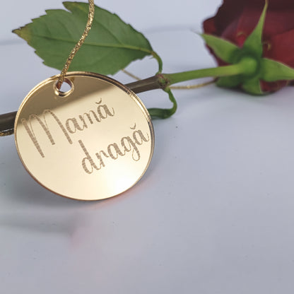 Pandantiv Circular „Mamă dragă”