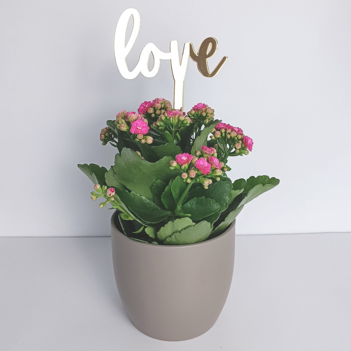 Topper Floral „Love” cu Tijă Scurtă