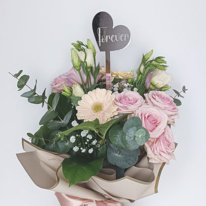 Topper Floral Inimă „Forever”