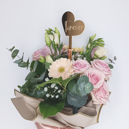 Topper Floral Inimă „Forever”