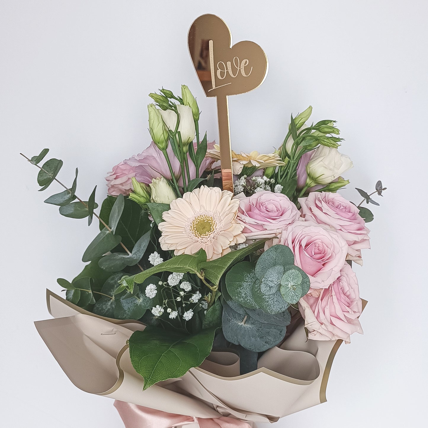 Topper Floral Inimă „Love”