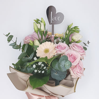 Topper Floral Inimă „Love”