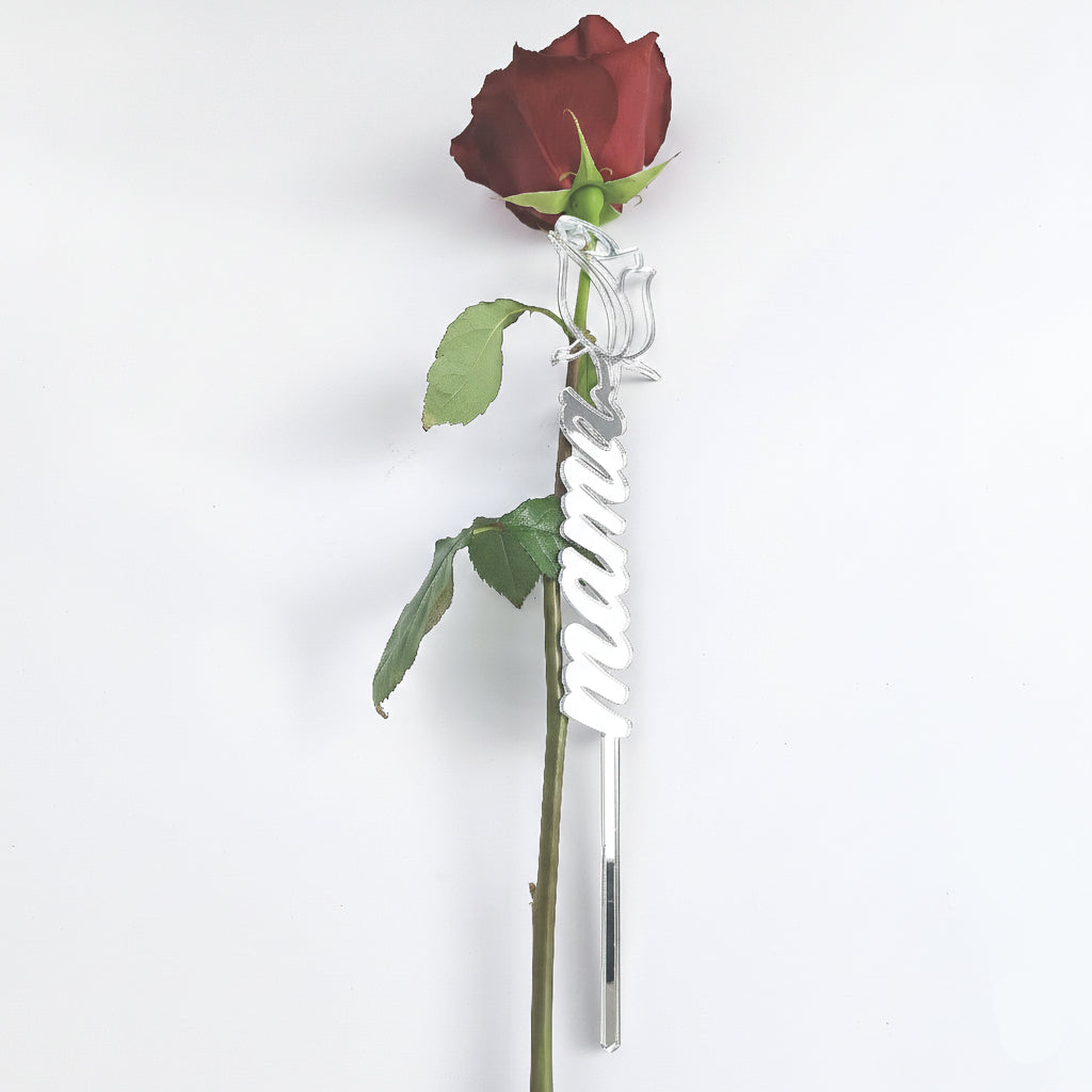 Topper Floral „Mama” cu Trandafir