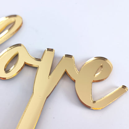 Topper Floral „Love” cu Tijă Scurtă