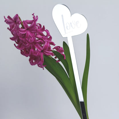 Topper Floral Inimă „Love”