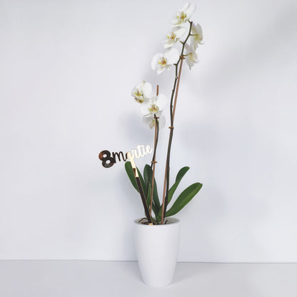 Topper Floral „8 Martie” cu Tijă Lungă