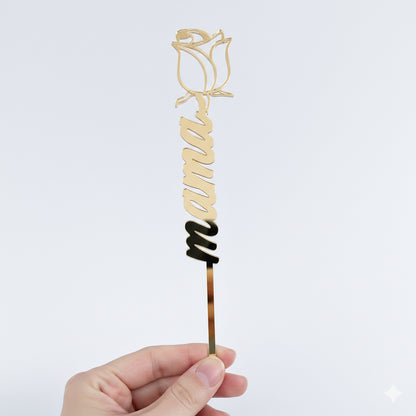 Topper Floral „Mama” cu Trandafir