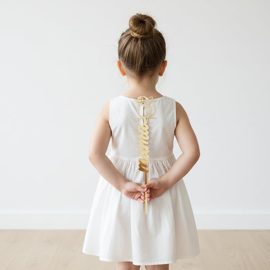 Topper Floral „Mama” cu Trandafir