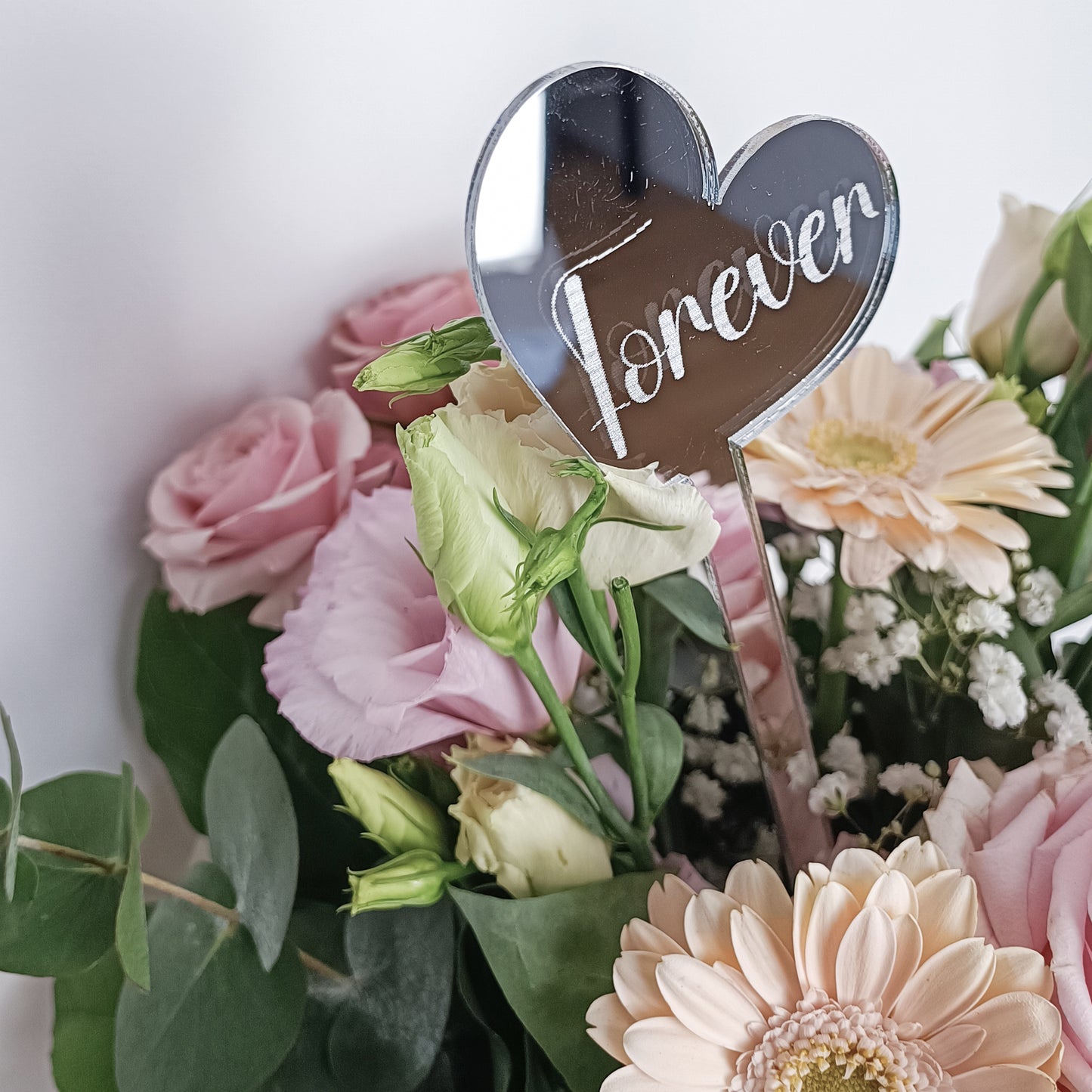 Topper Floral Inimă „Forever”